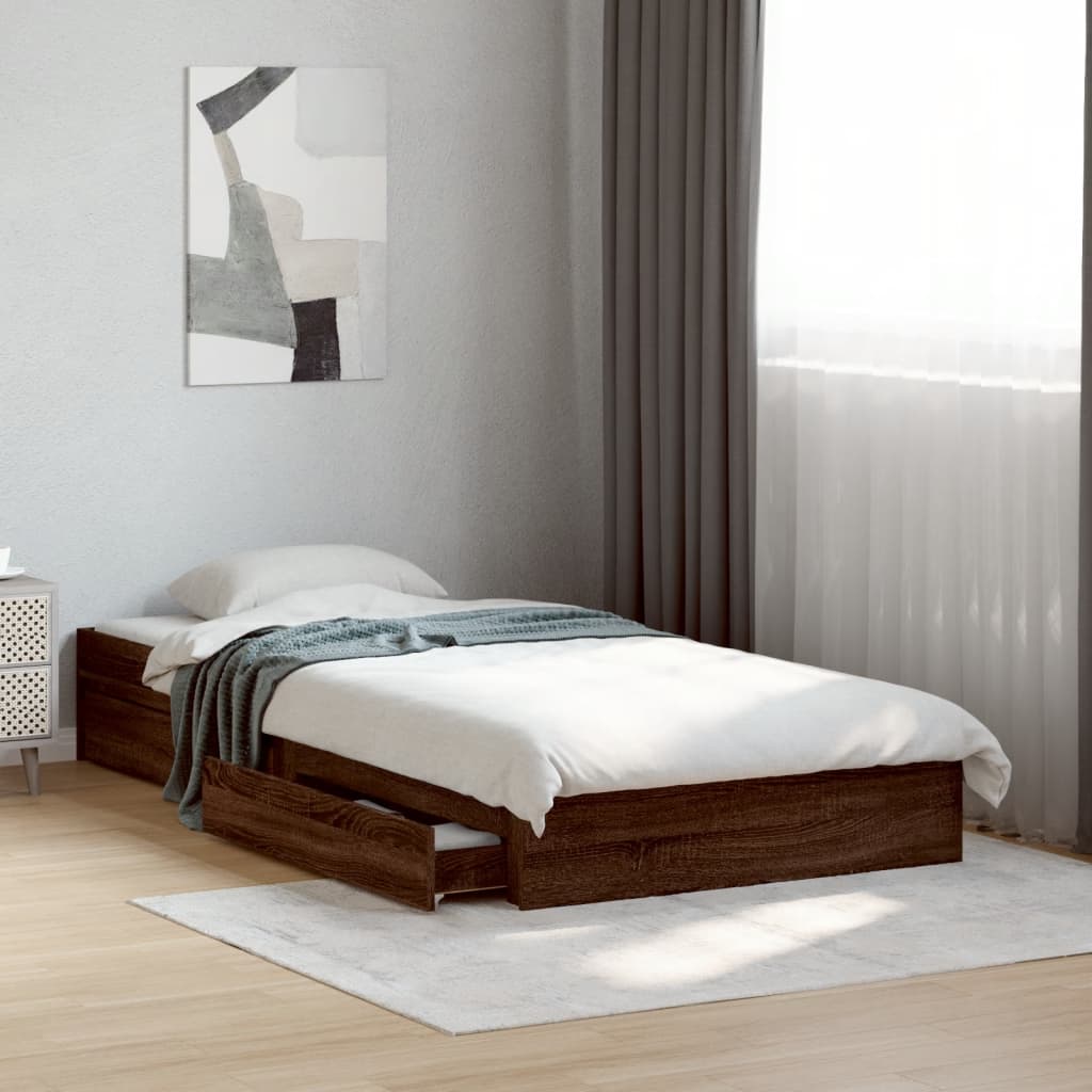 Giroletto Cassetti Rovere Marrone 75x190 cm Legno Multistrato | homemem39
