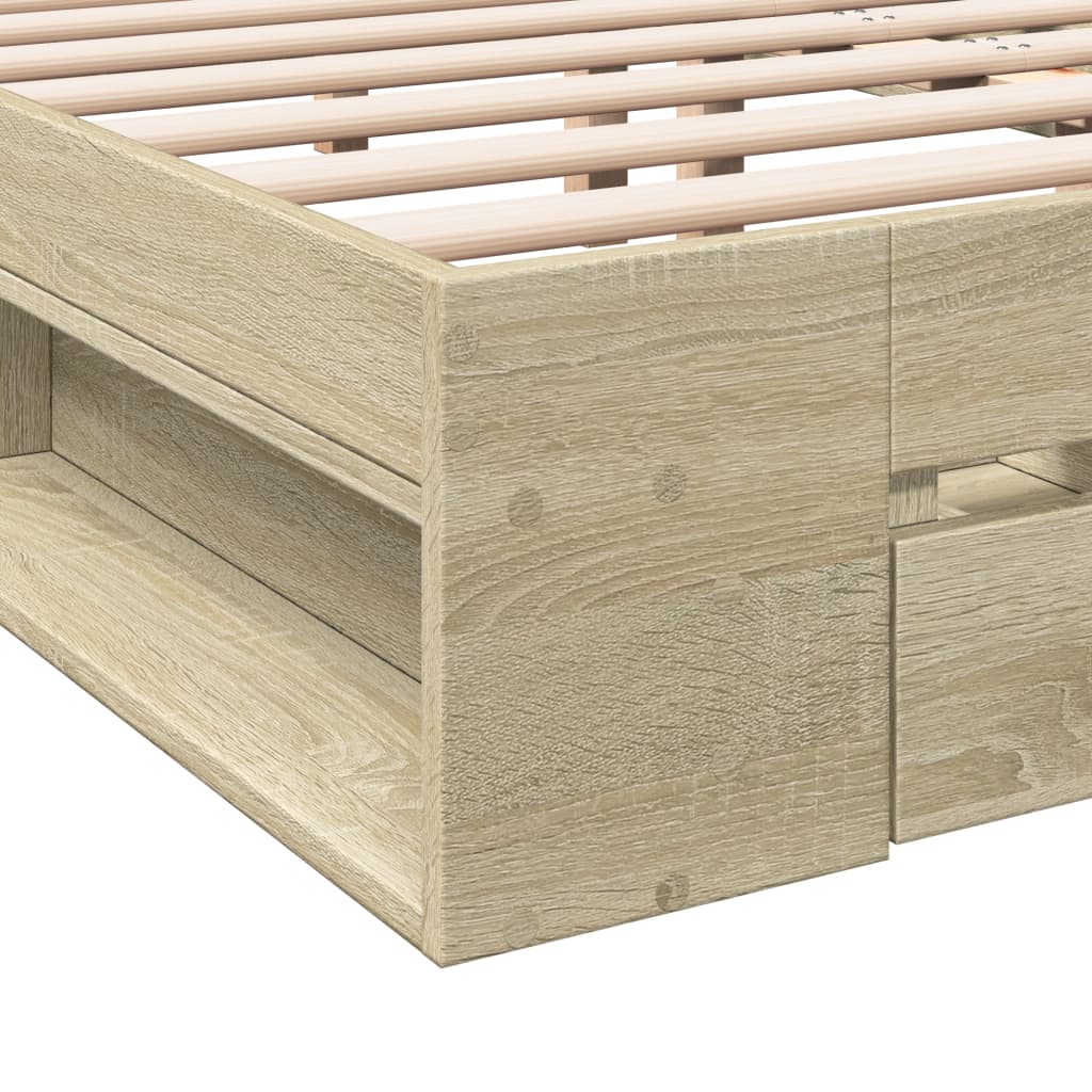 Giroletto Cassetti Rovere Sonoma 200x200 cm Legno Multistrato - homemem39