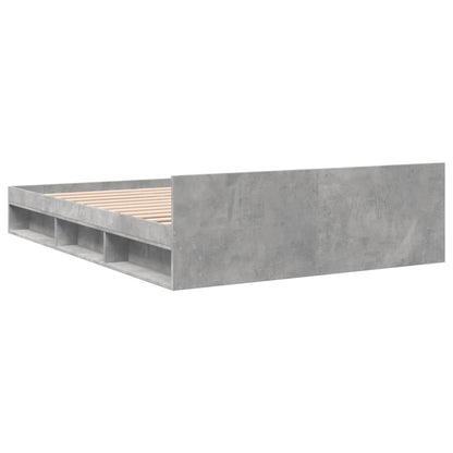 Giroletto Cassetti Grigio Cemento 160x200 cm Legno Multistrato - homemem39