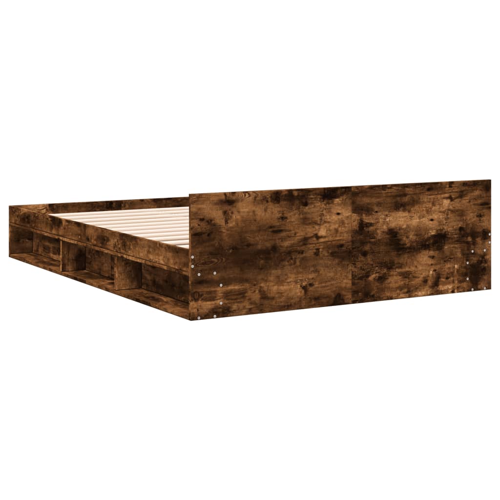 Giroletto con Cassetti Rovere Fumo 160x200 cm Legno Multistrato | homemem39