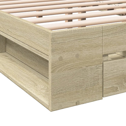Giroletto Cassetti Rovere Sonoma 120x200 cm Legno Multistrato - homemem39