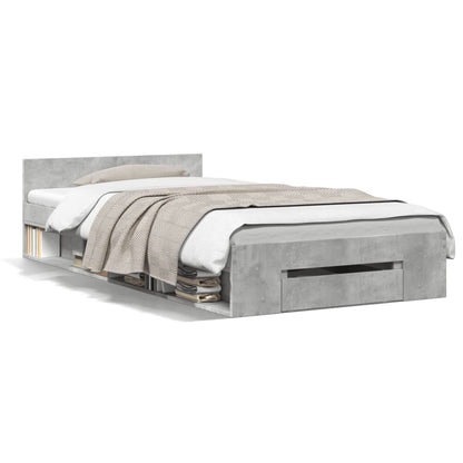 Giroletto Cassetto Grigio Cemento 90x190 cm Legno Multistrato - homemem39