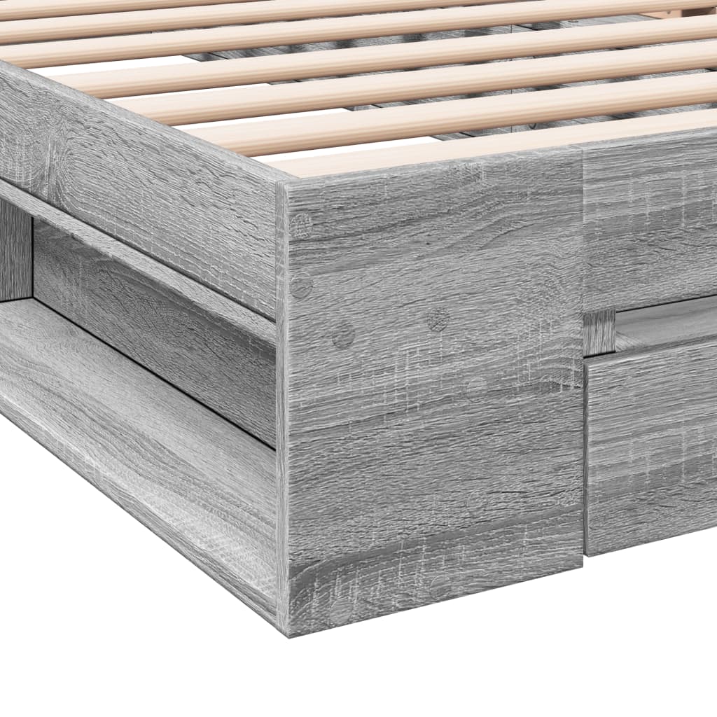 Giroletto Cassetto Grigio Sonoma 90x190 cm Legno Multistrato - homemem39