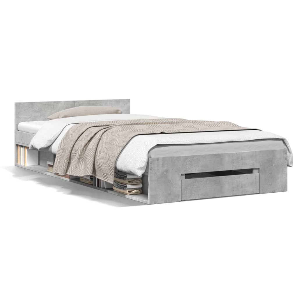 Giroletto Cassetto Grigio Cemento 100x200 cm Legno Multistrato - homemem39
