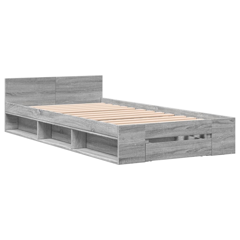 Giroletto Cassetto Grigio Sonoma 100x200 cm Legno Multistrato - homemem39