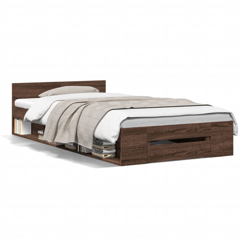 Giroletto Cassetto Rovere Marrone 75x190 cm Legno Multistrato | homemem39