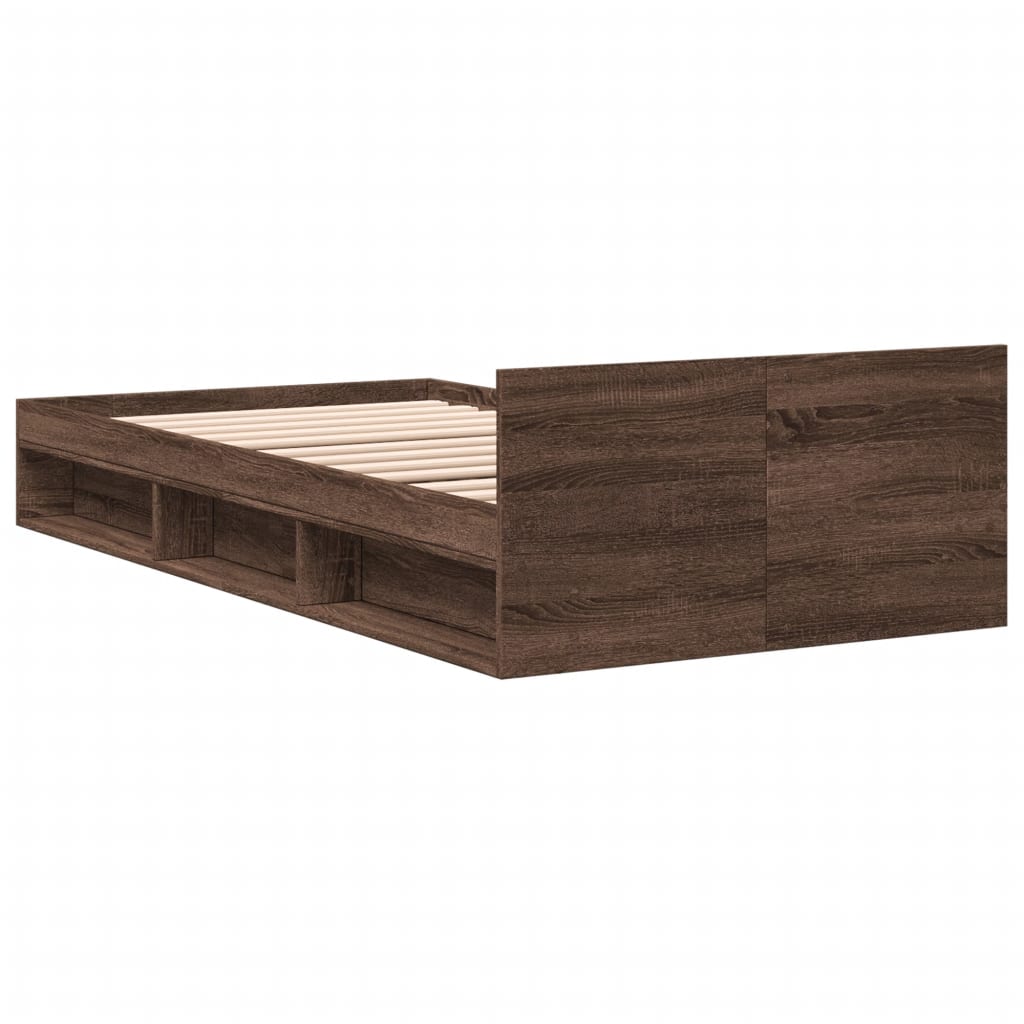 Giroletto Cassetto Rovere Marrone 75x190 cm Legno Multistrato | homemem39