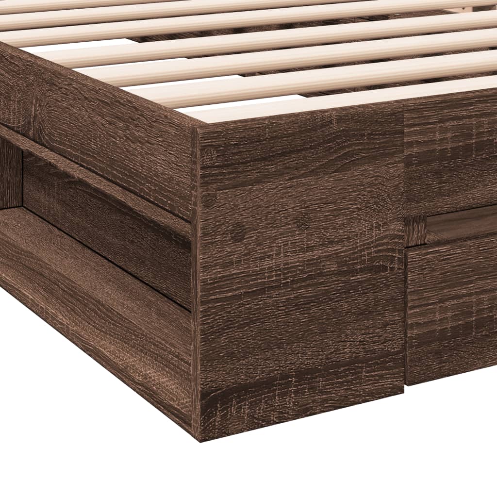Giroletto Cassetto Rovere Marrone 75x190 cm Legno Multistrato | homemem39