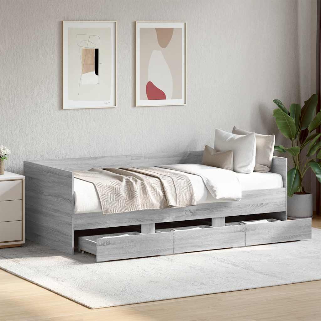 Divano Letto con Cassetti senza Materasso 100x200 cm | homemem39