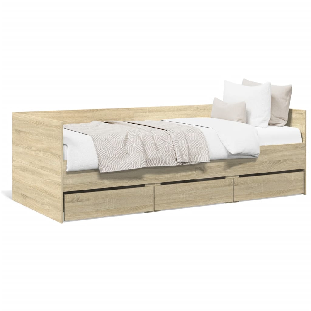 Divano Letto con Cassetti senza Materasso 90x200 cm - homemem39