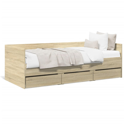 Divano Letto con Cassetti senza Materasso 90x200 cm - homemem39