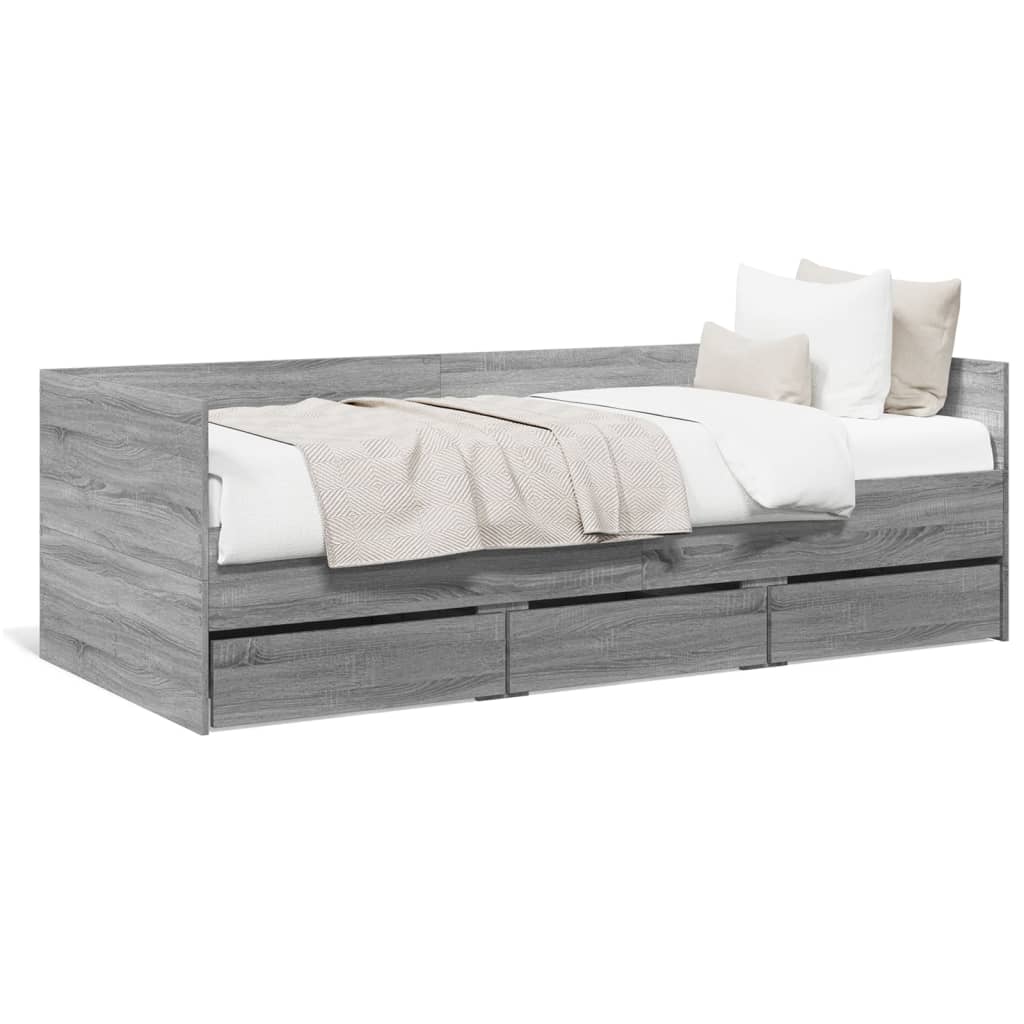 Divano Letto con Cassetti senza Materasso 90x200 cm - homemem39
