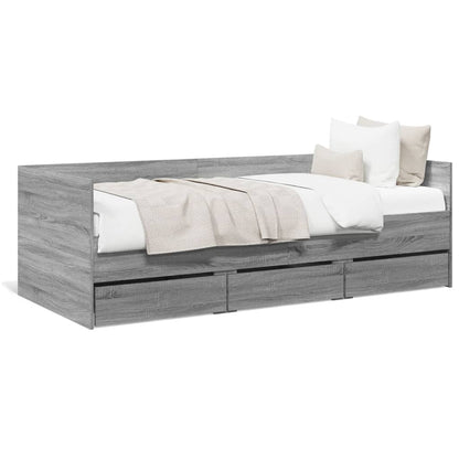 Divano Letto con Cassetti senza Materasso 90x200 cm - homemem39