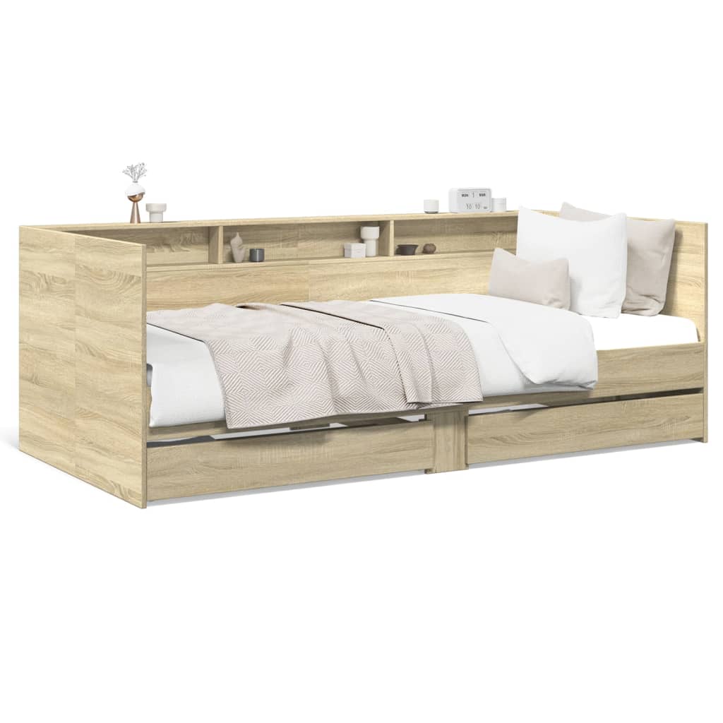 Divano Letto con Cassetti senza Materasso 100x200 cm - homemem39