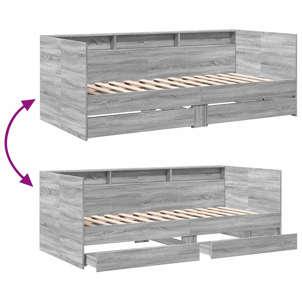 Divano Letto con Cassetti senza Materasso 90x200 cm | homemem39