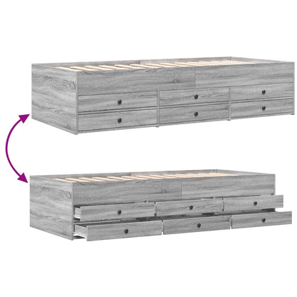 Divano Letto con Cassetti senza Materasso 90x190 cm | homemem39
