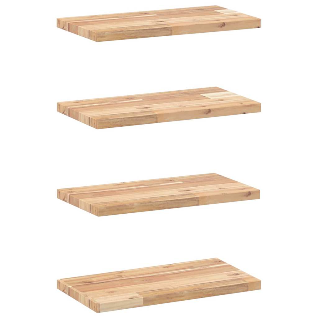 Mensole da Parete 4 pz 40x20x2 cm Legno Acacia Non Trattato | homemem39