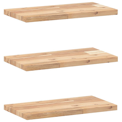 Mensole da Parete 3 pz 60x20x2 cm Legno Acacia Non Trattato | homemem39
