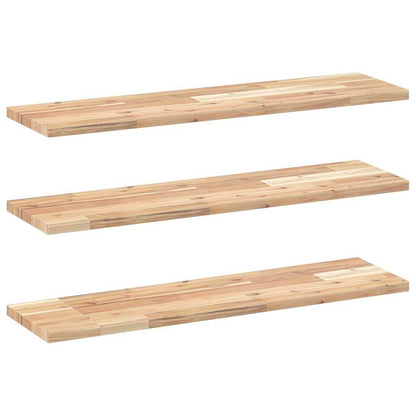 Mensole da Parete 3 pz 80x20x2 cm Legno Acacia Non Trattato | homemem39