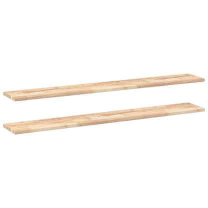 Mensole da Parete 2 pz 120x20x2 cm Legno Acacia Non Trattato | homemem39