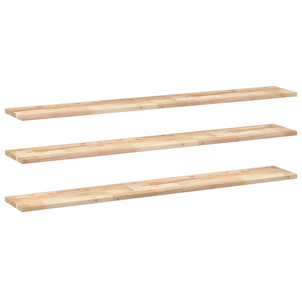 Mensole da Parete 3 pz 120x20x2 cm Legno Acacia Non Trattato | homemem39