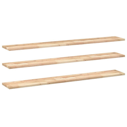 Mensole da Parete 3 pz 120x20x2 cm Legno Acacia Non Trattato | homemem39