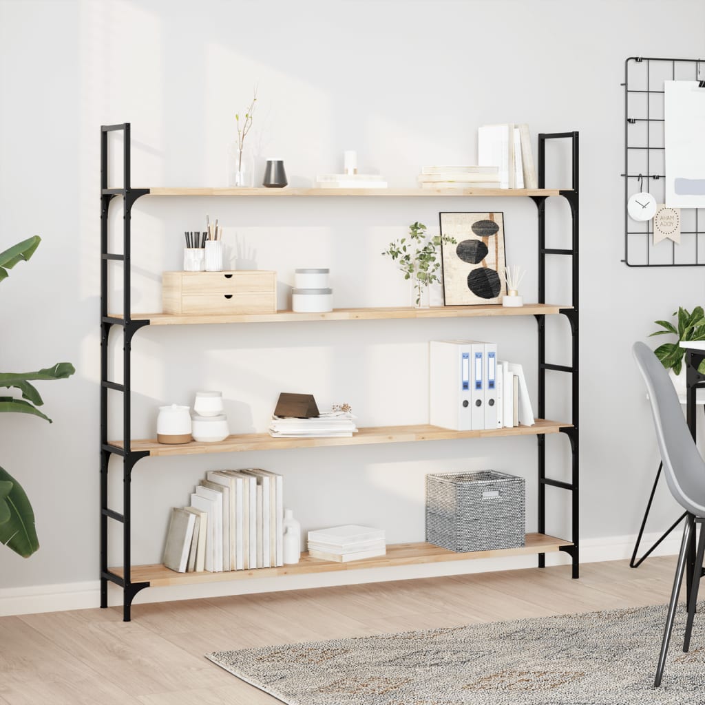 Mensole da Parete 4 pz 120x20x2 cm Legno Acacia Non Trattato | homemem39