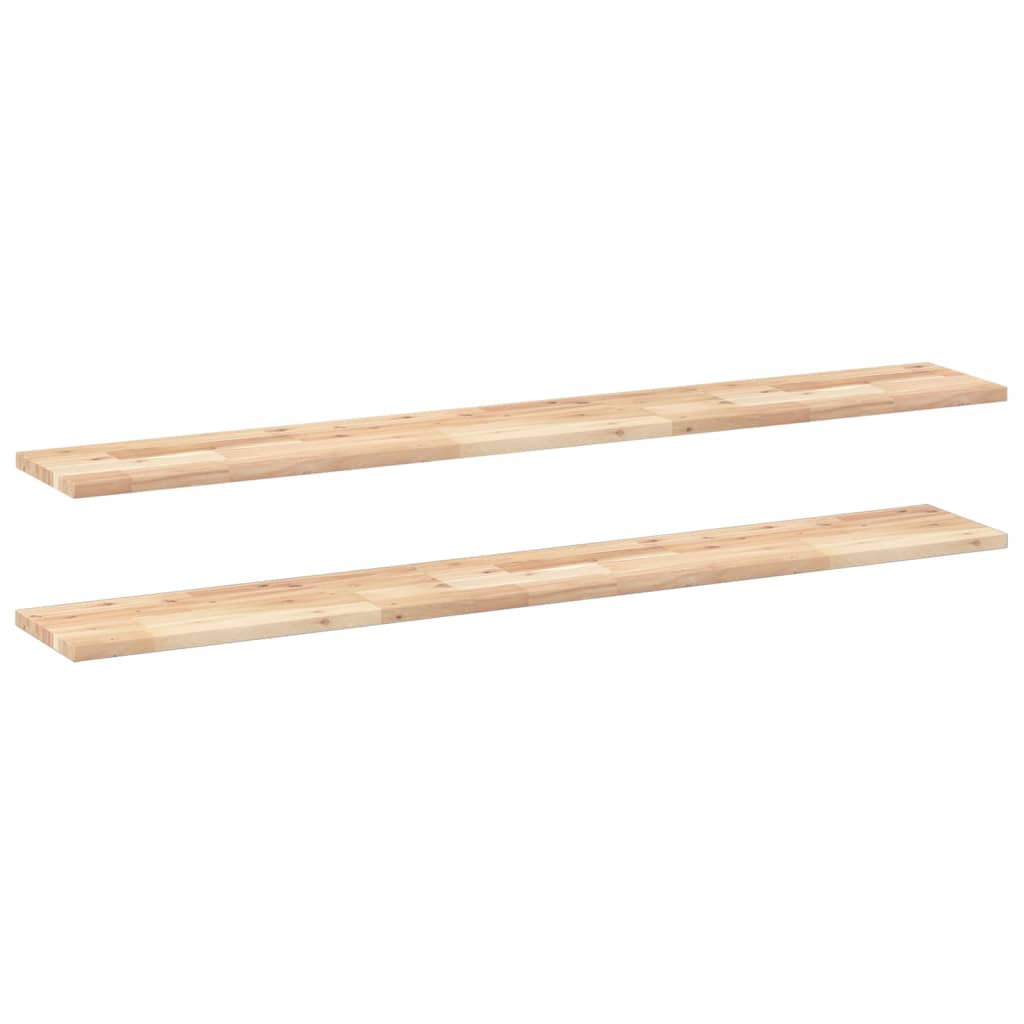 Mensole da Parete 2 pz 140x20x2 cm Legno Acacia Non Trattato | homemem39