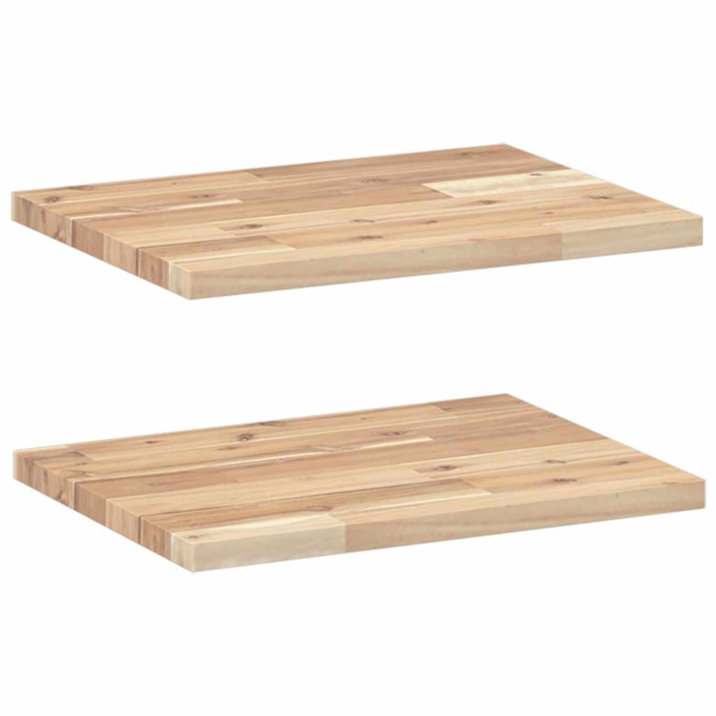 Mensole da Parete 2 pz 40x30x2 cm Legno Acacia Non Trattato | homemem39