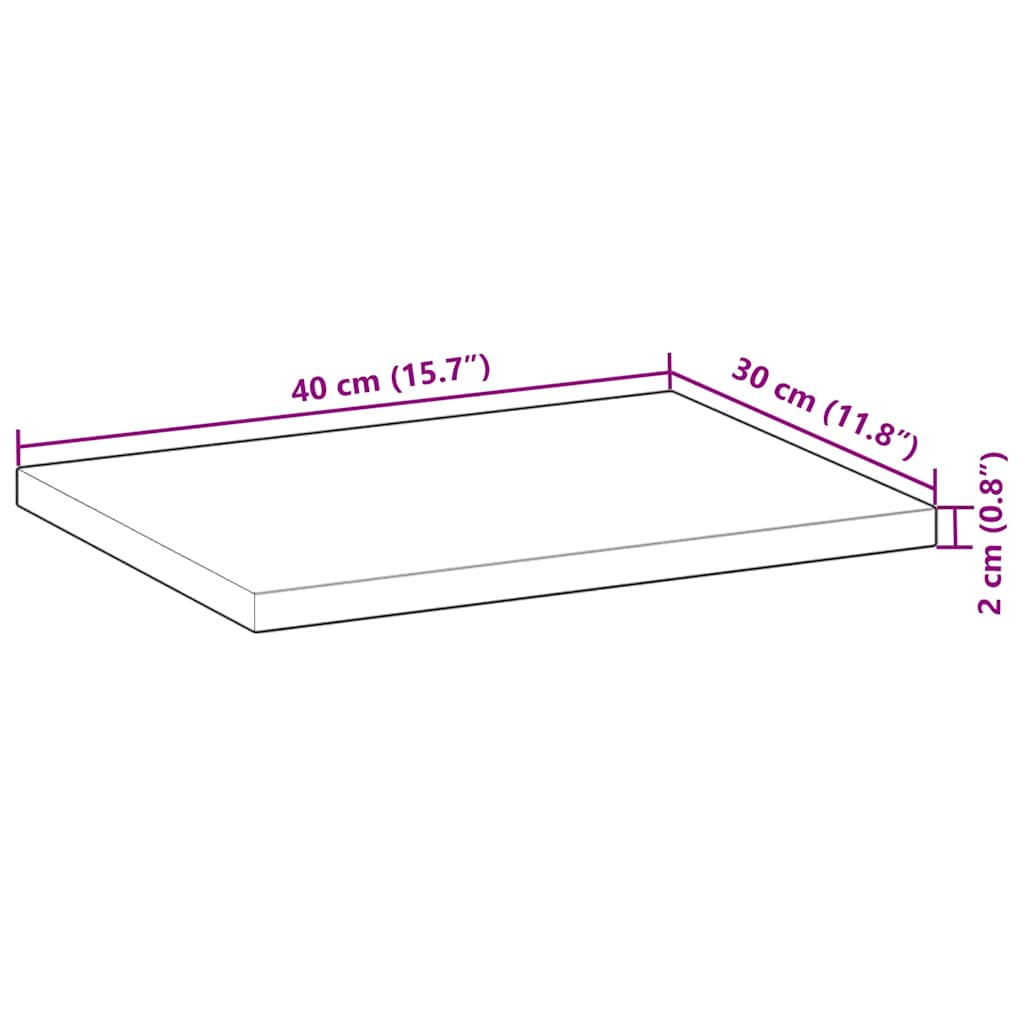 Mensole da Parete 2 pz 40x30x2 cm Legno Acacia Non Trattato | homemem39