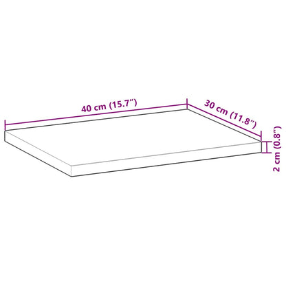 Mensole da Parete 2 pz 40x30x2 cm Legno Acacia Non Trattato | homemem39