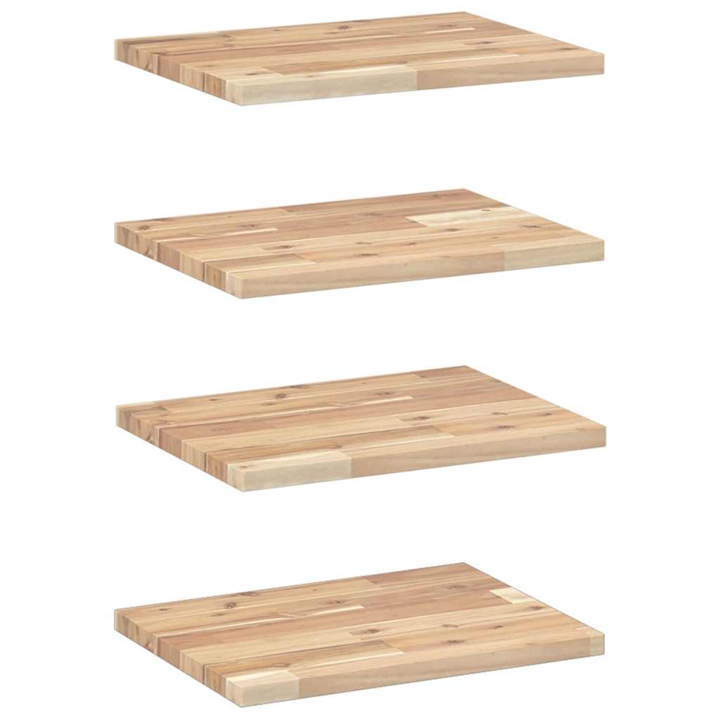 Mensole da Parete 4 pz 40x30x2 cm Legno Acacia Non Trattato | homemem39