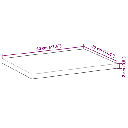 Mensole da Parete 2 pz 60x30x2 cm Legno Acacia Non Trattato | homemem39