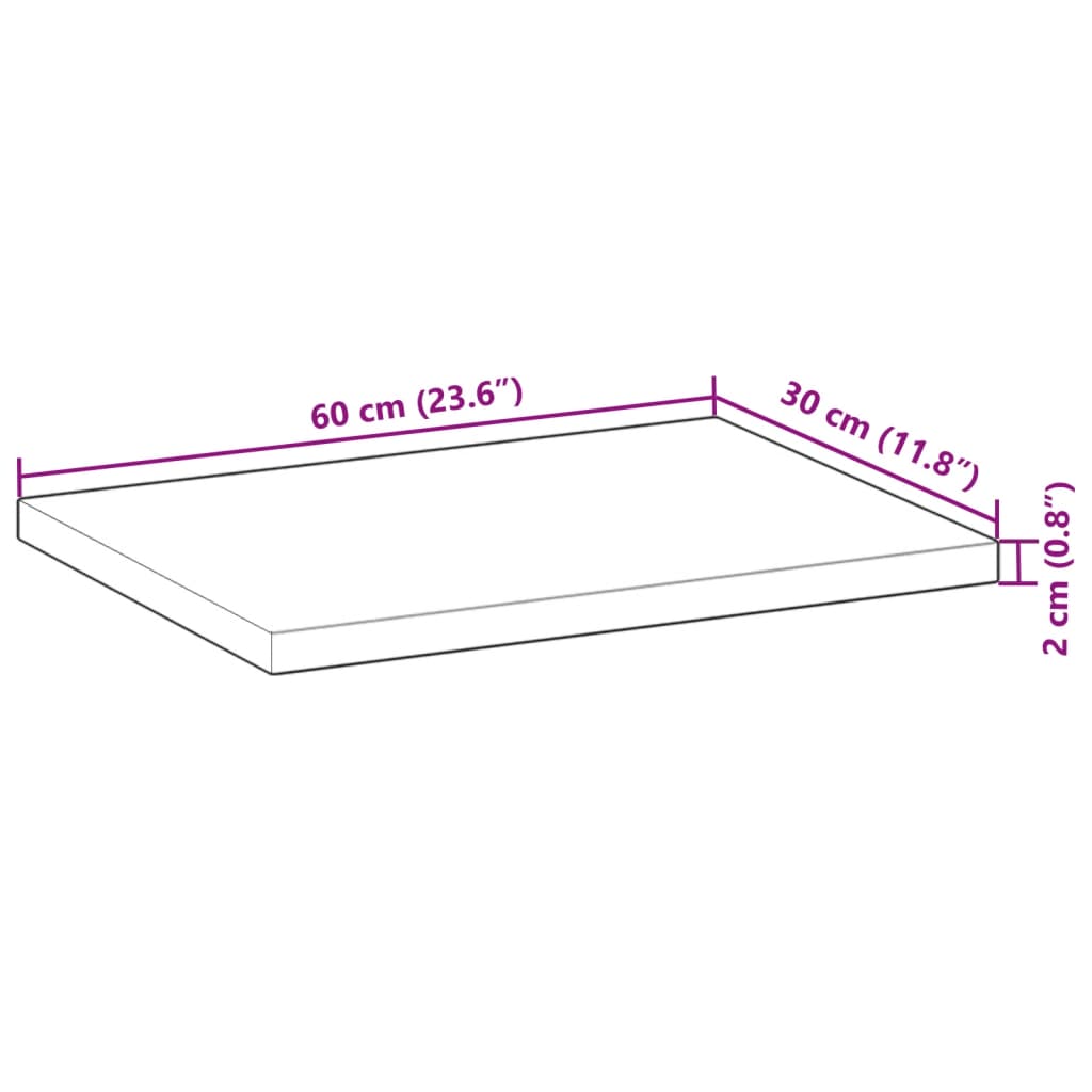 Mensole da Parete 4 pz 60x30x2 cm Legno Acacia Non Trattato | homemem39