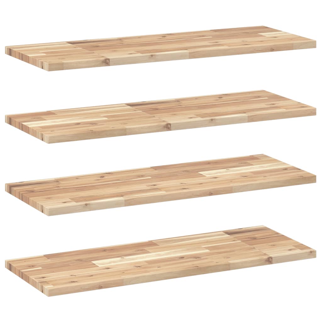 Mensole da Parete 4 pz 100x30x2 cm Legno Acacia Non Trattato | homemem39