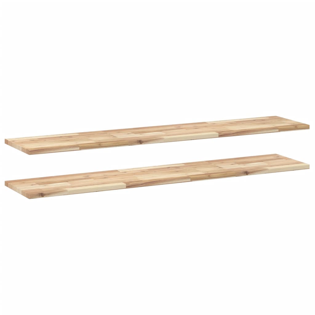 Mensole da Parete 2 pz 160x30x2 cm Legno Acacia Non Trattato | homemem39