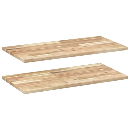 Mensole da Parete 2 pz 60x40x2 cm Legno Acacia Non Trattato | homemem39