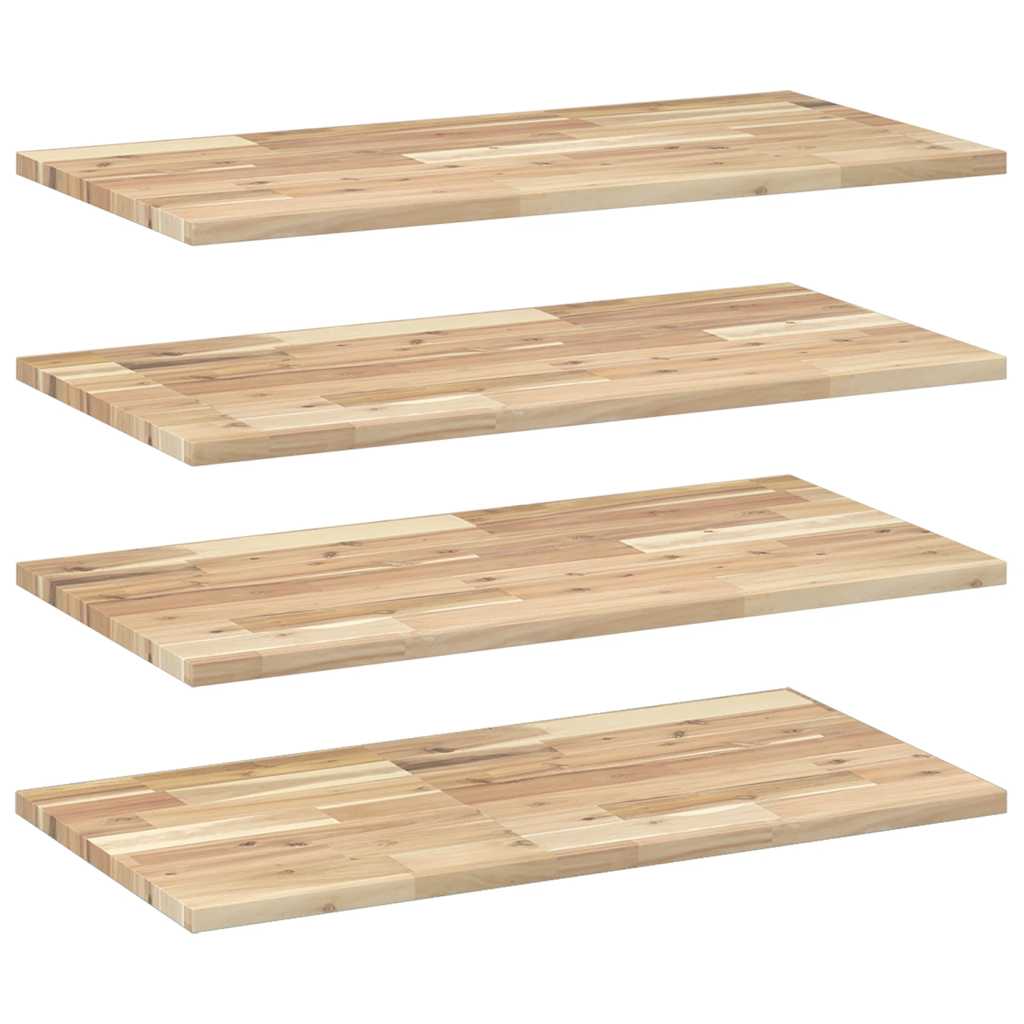 Mensole da Parete 4 pz 60x40x2 cm Legno Acacia Non Trattato | homemem39