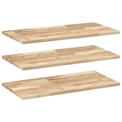 Mensole da Parete 3 pz 80x40x2 cm Legno Acacia Non Trattato | homemem39