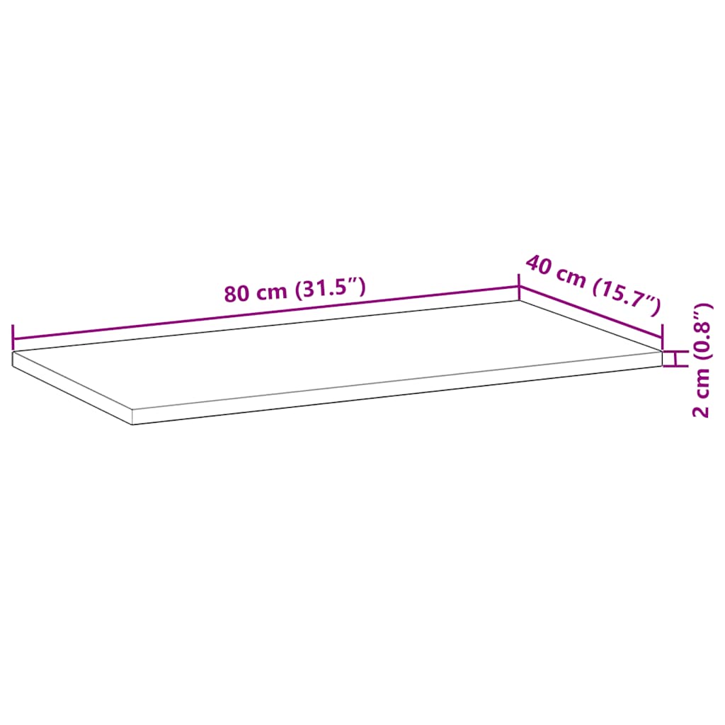 Mensole da Parete 3 pz 80x40x2 cm Legno Acacia Non Trattato | homemem39