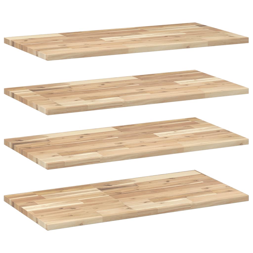 Mensole da Parete 4 pz 100x40x2 cm Legno Acacia Non Trattato | homemem39