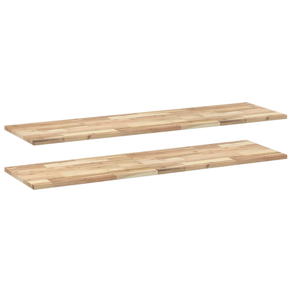 Mensole da Parete 2 pz 120x40x2 cm Legno Acacia Non Trattato | homemem39