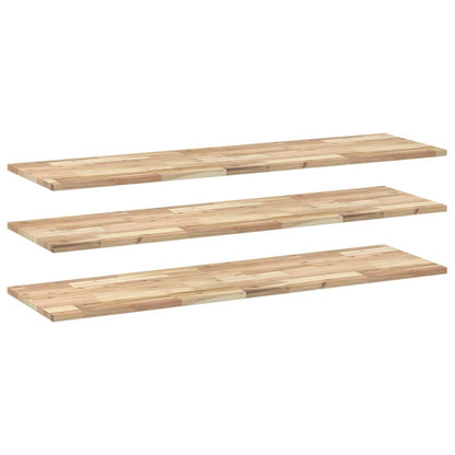 Mensole da Parete 3 pz 120x40x2 cm Legno Acacia Non Trattato | homemem39