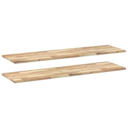 Mensole da Parete 2 pz 140x40x2 cm Legno Acacia Non Trattato | homemem39