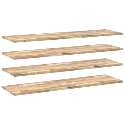 Mensole da Parete 4 pz 140x40x2 cm Legno Acacia Non Trattato | homemem39