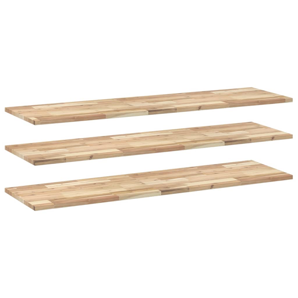 Mensole da Parete 3 pz 160x40x2 cm Legno Acacia Non Trattato | homemem39