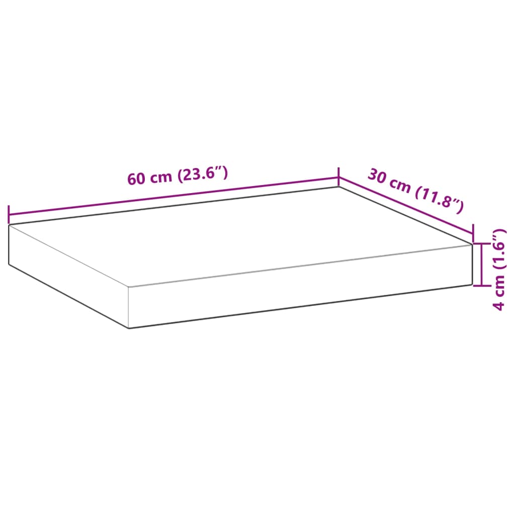Mensole da Parete 3 pz 60x30x4 cm Legno Acacia Non Trattato | homemem39