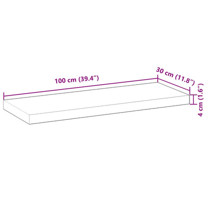 Mensole da Parete 2 pz 100x30x4 cm Legno Acacia Non Trattato | homemem39