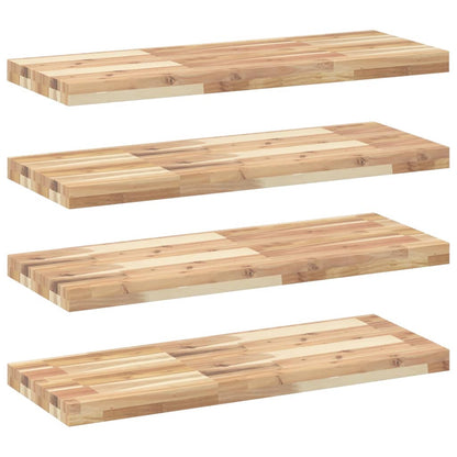 Mensole da Parete 4 pz 100x30x4 cm Legno Acacia Non Trattato | homemem39