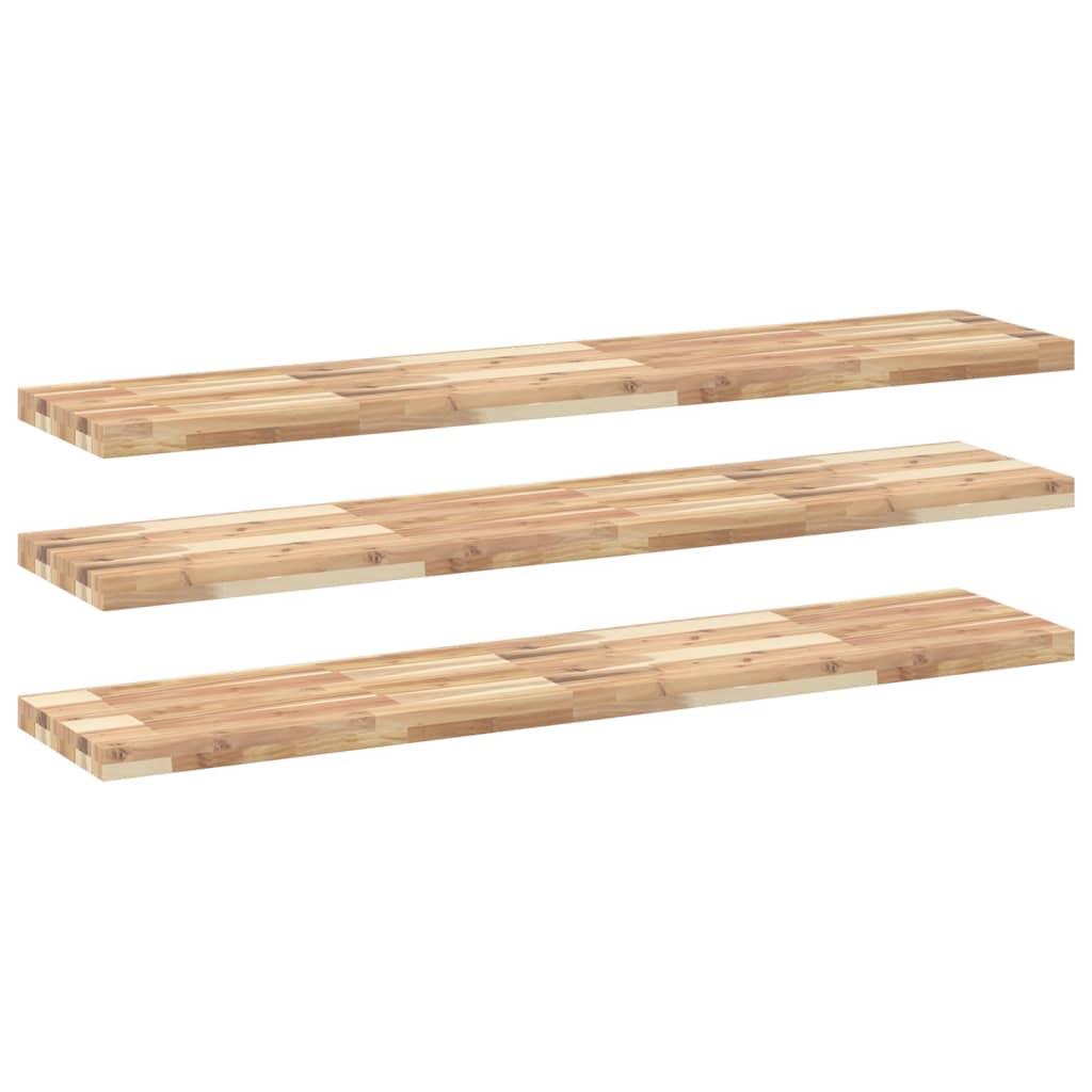 Mensole da Parete 3 pz 140x30x4 cm Legno Acacia Non Trattato | homemem39